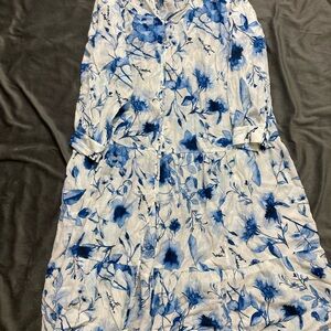 H&M Blue Floral Maxi Dress
